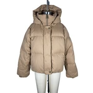 Banana Republic Quilted New Classic Camel Alps Goose Down Puffer Size XS Jacket